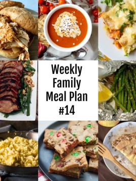 Here’s this week’s Weekly Family Meal Plan! My goal is to make your life just a bit easier. You’ll find a variety of dinner ideas sure to please even the pickiest eater.
