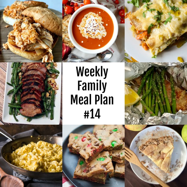 Weekly Family Meal Plan #14