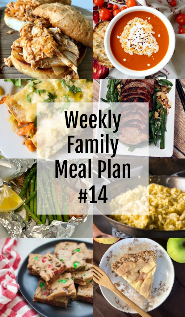 Here’s this week’s Weekly Family Meal Plan! My goal is to make your life just a bit easier. You’ll find a variety of dinner ideas sure to please even the pickiest eater. 