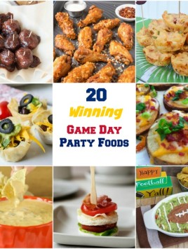 Game Day isn't complete without party food. These 20 Winning  Recipes for Game Day Party Food are easy to make and delicious. Your guests will love them! #footballfood #gameday #roundup