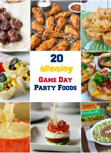 Game Day isn't complete without party food. These 20 Winning  Recipes for Game Day Party Food are easy to make and delicious. Your guests will love them! #footballfood #gameday #roundup