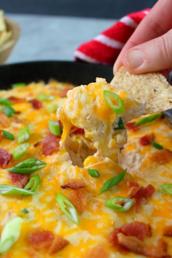 Hot and Cheesy Bacon Corn Dip from Delightful E Made