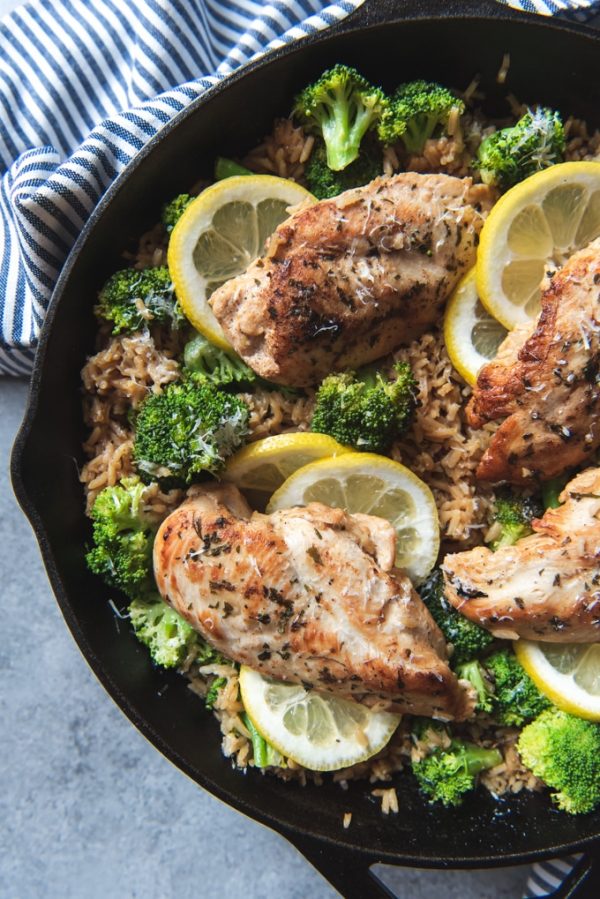 Skillet Lemon Chicken and Rice - House of Nash Eats