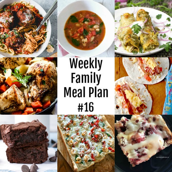 Weekly Family Meal Plan #16