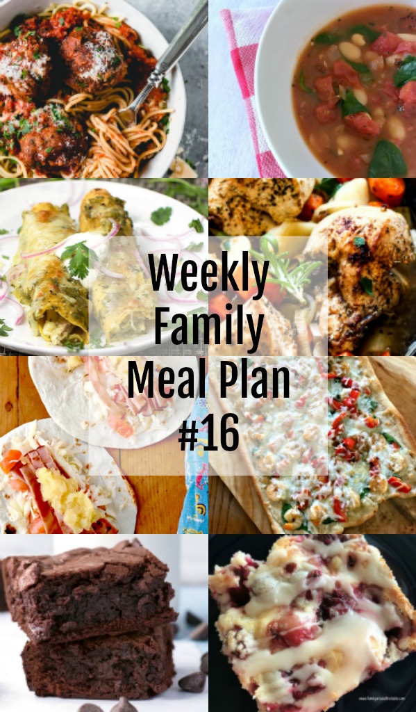 Here’s this week’s Weekly Family Meal Plan! My goal is to make your life just a bit easier. You’ll find a variety of dinner ideas sure to please even the pickiest eater.  #weekly #menu #family #mealplan