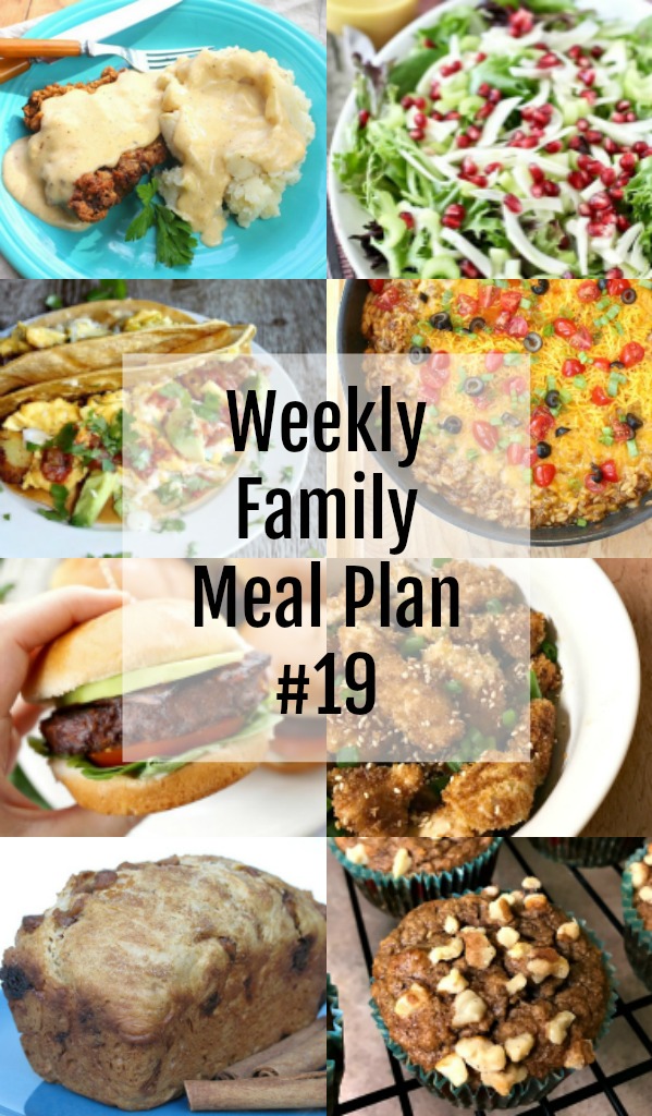 Here’s this week’s Weekly Family Meal Plan! My goal is to make your life just a bit easier. You’ll find a variety of dinner ideas sure to please even the pickiest eater.  #mealplan #menu #dinner #weeklyfamilymealplan