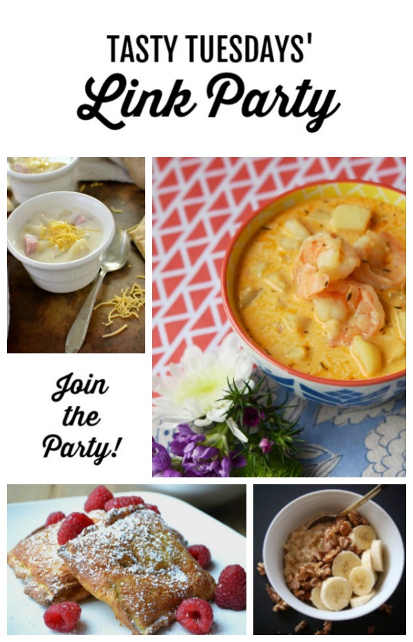 collage of Tasty Tuesdays' Link Party features