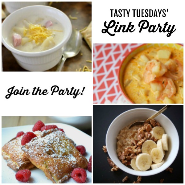 collage of Tasty Tuesdays' Link Party features