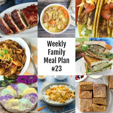 collage of foods for weekly menu