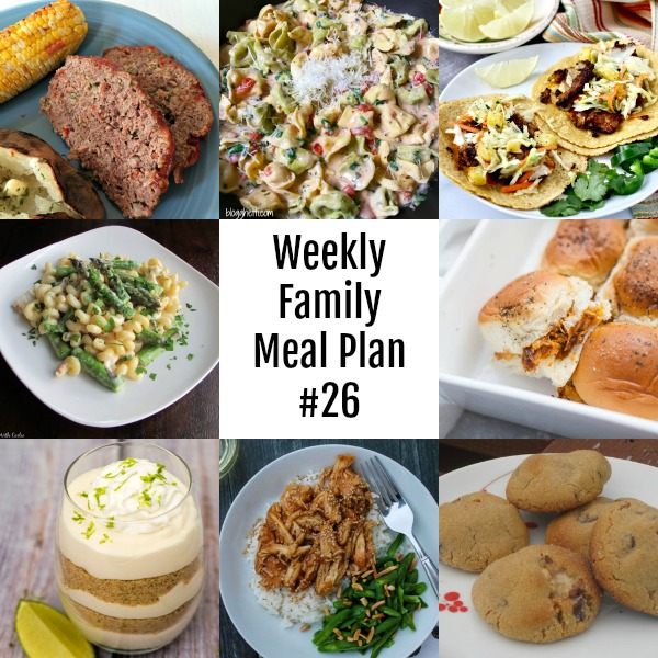 Weekly Family Meal Plan #26 - Blogghetti