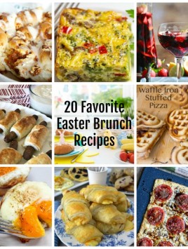 collage of 20 favorite Easter brunch recipes - sq