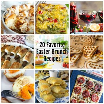 collage of 20 favorite Easter brunch recipes - sq