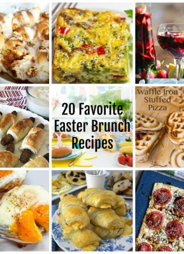 collage of 20 favorite Easter brunch recipes - sq