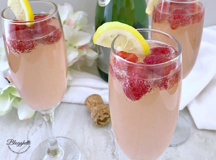 Raspberry Lemon Mimosas - feature