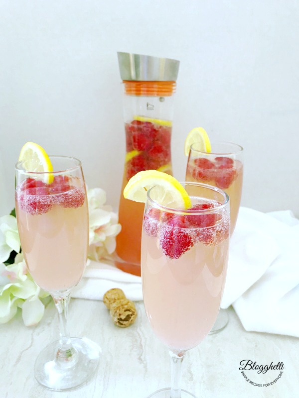 Raspberry Lemon Mimosas - with Grosche