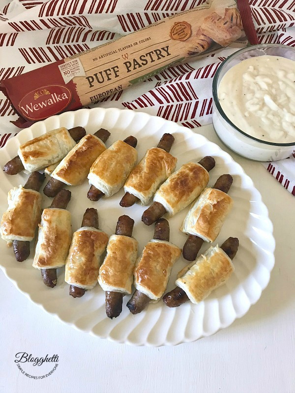 Sausage Dippers with Gravy - brand in the background