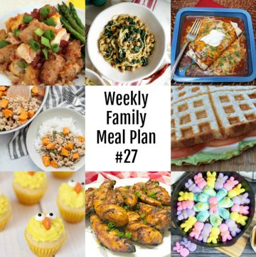 Weekly Family Meal Plan #27 - collage