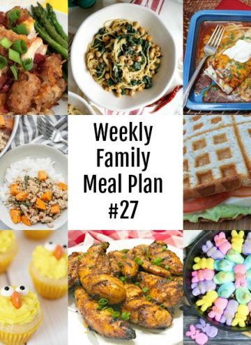 Weekly Family Meal Plan #27 - collage