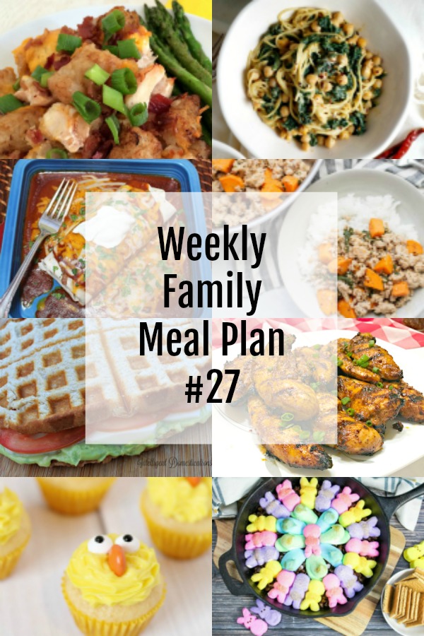 Weekly Family Meal Plan #27 collage