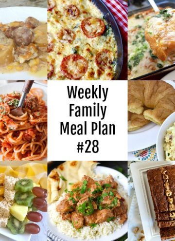 Collage of meals for Weekly Family Meal Plan