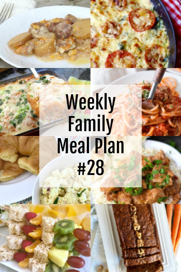 Weekly Family Meal Plan #28