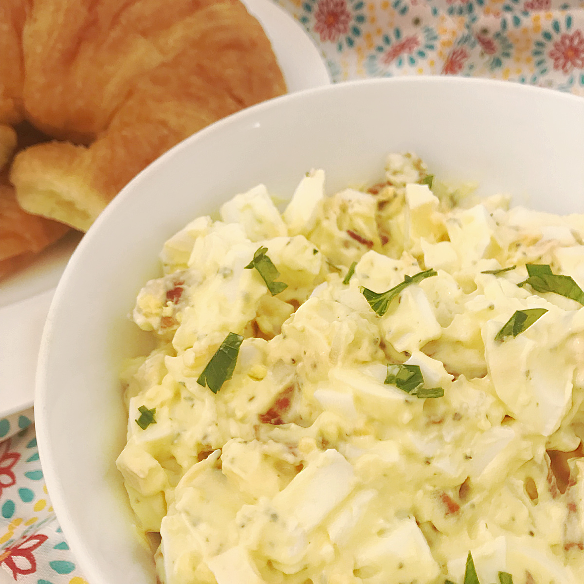 feature image of bacon cheddar egg salad
