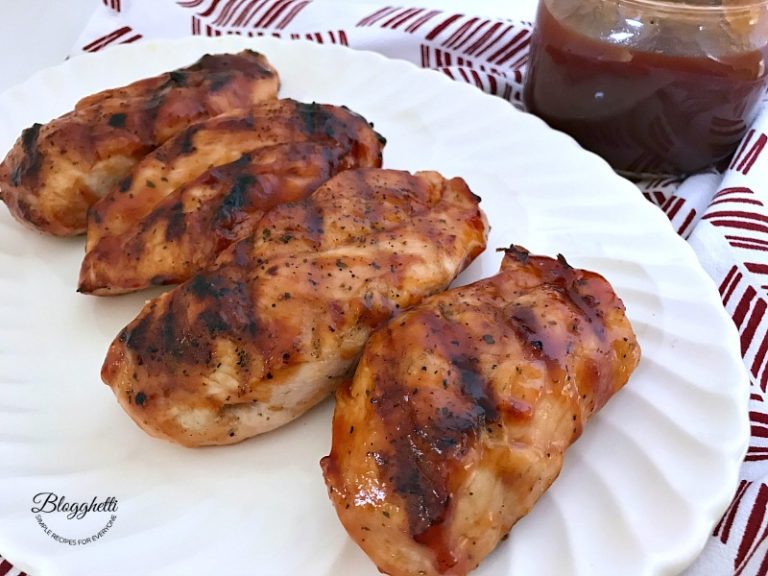 Grilled Chicken with Cherry Bourbon BBQ Sauce #SummerGrilling