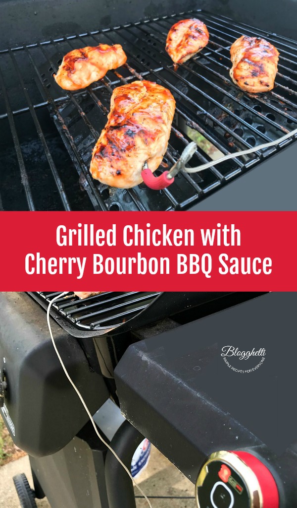 Grilled Chicken with Cherry Bourbon BBQ Sauce