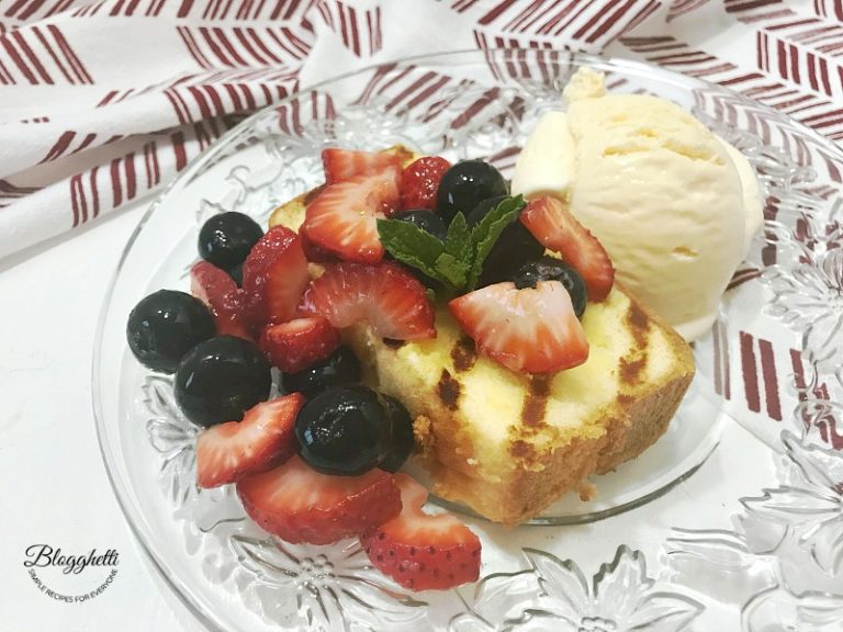 Grilled Pound Cake with Fresh Berries #SummerGrilling