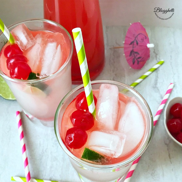 Homemade Cherry Limeade - square