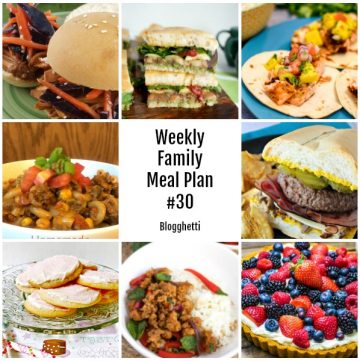 collage of weekly meal plan