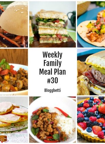 collage of weekly meal plan