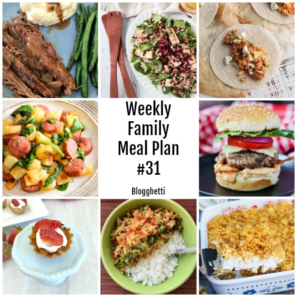collage of this week's meal plan