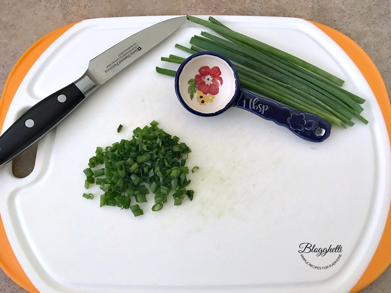 diced chives for ham and cheese scones