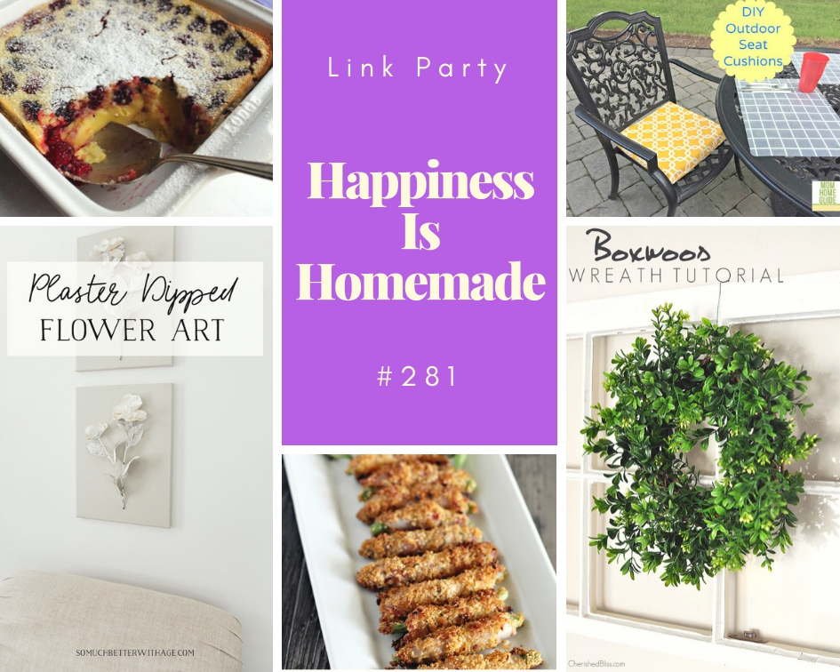 Happiness is Homemade link party feature collage