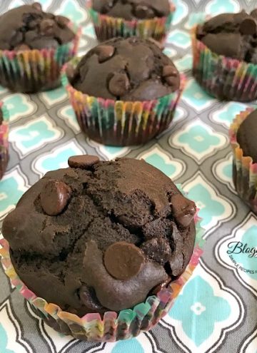 Low-Sugar Double Chocolate Muffins - feature