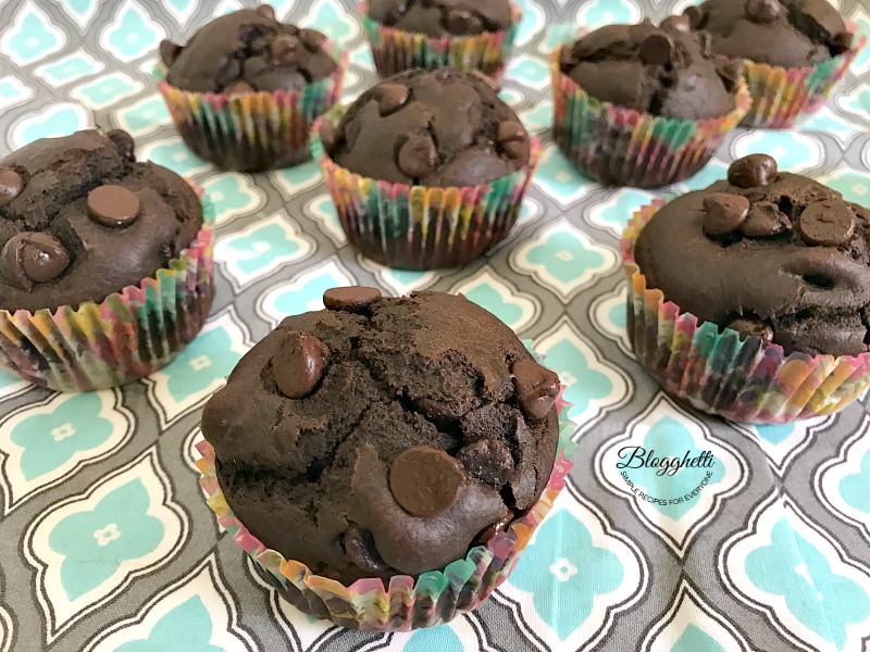 Low-Sugar Double Chocolate Muffins - feature