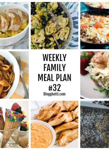 Weekly Family Meal Plan #32