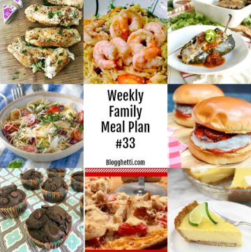 Weekly Family Meal Plan collage