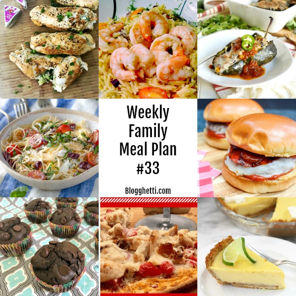 Weekly Family Meal Plan #33