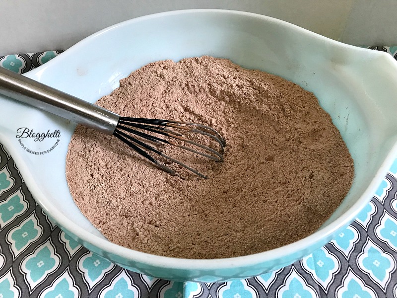 Whisking the dry ingredients