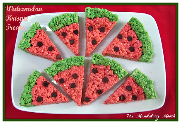 watermelon krispie treats