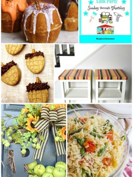 Collage of Happiness is Homemade Link Party features for August 29