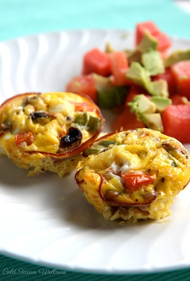 Crustless mini quiche cups