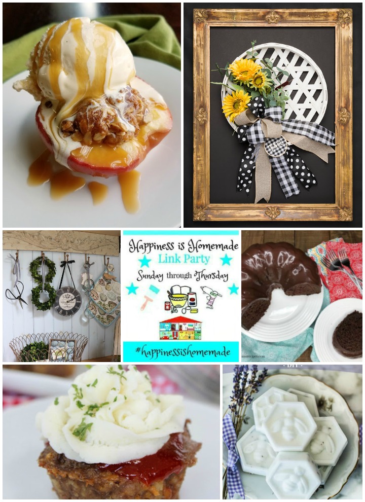 Happiness is Homemade Link Party freatures collage