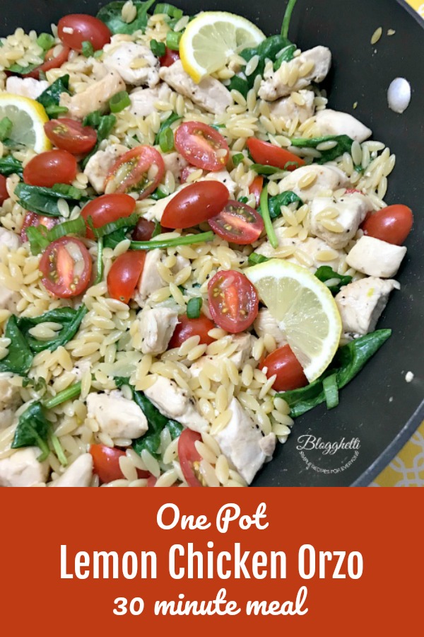 One Pot Lemon Chicken Orzo - 30 minute meal