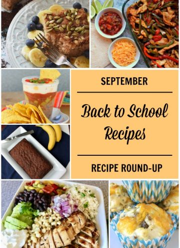 Sept Back to School Recipes collage