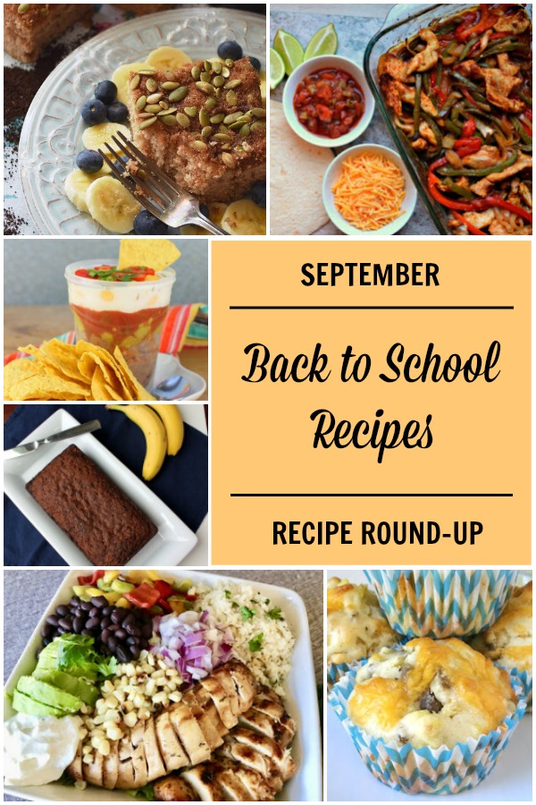 Sept Back to School Recipes collage