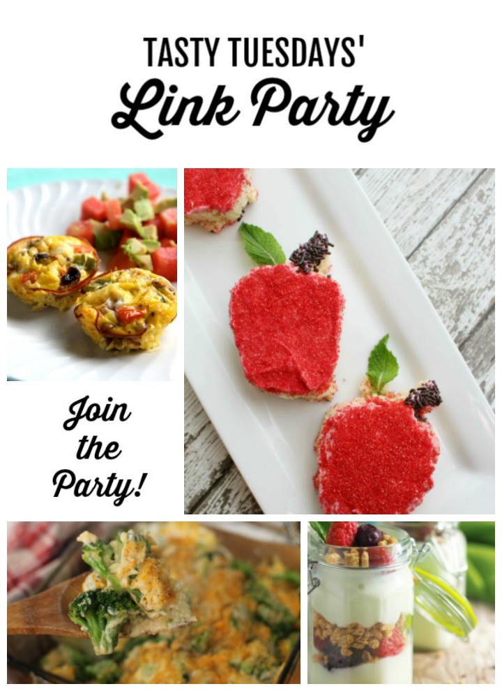 Tasty Tuesdays' Link Party Collage of features for Aug 13