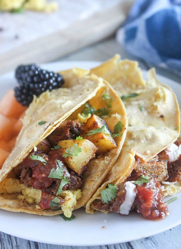 Texas Breakfast Tacos with Mexican Chorizo